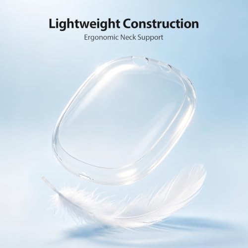 MOLOPPO Clear Case for AirPods Max 2/1 (2026/2024/2020) USB-C/Lightning | Soft TPU, Full Protection, Anti-Scratch, Transparent, Slim Fit - color: B-Clear
