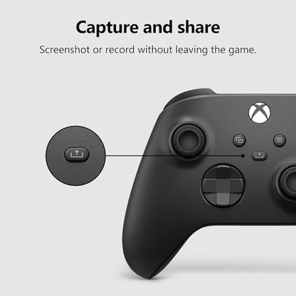 XBOX Wireless Gaming Controller | Carbon Black | Consoles, PCs, TVs, mobile, and more | Textured Grip | Wireless, Bluetooth, USB-C Connectivity - style: Carbon Black