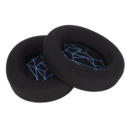 Replacement Ear Cushion Pads with Memory Foam Protein Leather for 3 5 7 Pro ATH M40X M50X MDR 7506 Cloud 2 Black V2 (Black earpads with Screen) - color: Black earpads with screen