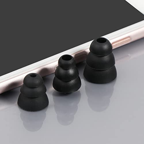 Replacement Triple Flange Ear Tips Earbuds Silicone for in Ear Headphones in-Ear Hole 4.0mm
