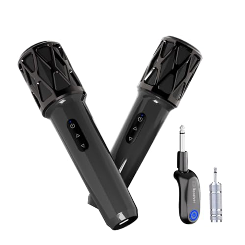 ZOWEETEK Wireless Dual Handheld Dynamic Karaoke Microphone Set | Rechargeable Receiver, Plug & Play, for Singing, Wedding, Party, Classroom, Speech, Church, PA System