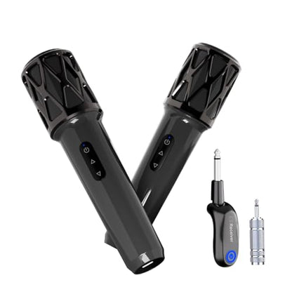 ZOWEETEK Wireless Dual Handheld Dynamic Karaoke Microphone Set | Rechargeable Receiver, Plug & Play, for Singing, Wedding, Party, Classroom, Speech, Church, PA System