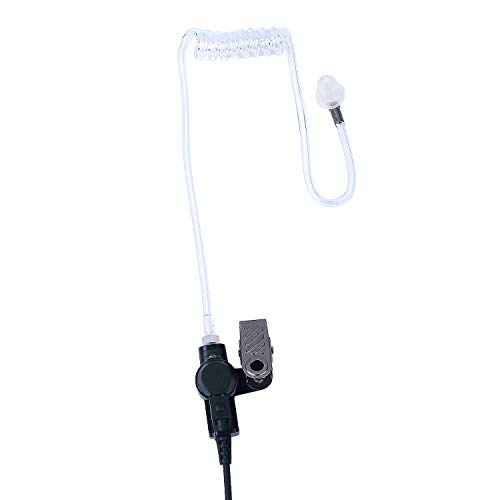 10 PCS CLS1110 Acoustic Tube Surveillance Earpiece/Headset with PTT and Mic for Motorola Walkie Talkie RDM2070d CP200 CP200d CLS1410 CLS1413 CLS1450 Radio - color: Black - 10 Pack
