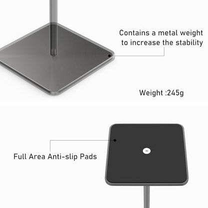 Headphone Stand for Desk - Headset Stand (Black) | headphone holder with Aluminum Hanger, headphone holder for AirPods Max, Sony, Bose, Beats and More - color: Black