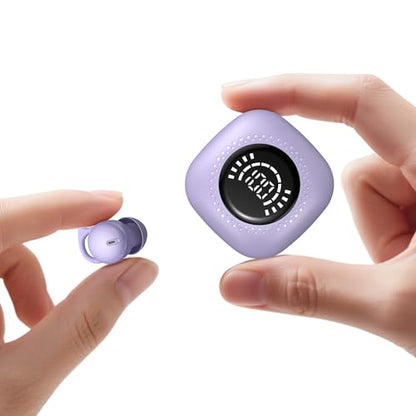 Sleep Headphones, Invisible Sleep Earbuds for Side Sleepers (Purple) | Small Noise Blocking Sleep Earphones, Bluetooth 5.3 Tiny Hidden Earbuds for Work,Sleeping - color: Purple