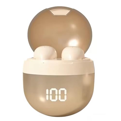 Invisible Mini Earbuds Wireless Bluetooth, Ultra-Comfort & Lightweight Wireless Mini Sleep Headphones, Unique Tumbler Portable Charging Case, Soft In-Ear Ear Plugs for Sleeping Small Ears Gym(Golden) - color: Golden