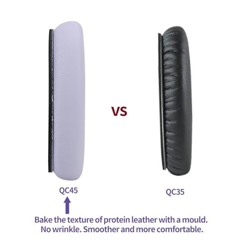 Earpads Cushion Fit for Bose QuietComfort 45 QC45 QC35 QC35ii Headphones, Replacement Ear Pads with Memory Foam& Protein Leather (Purple) - color: QC45 Purple