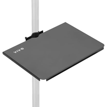 VIVO Universal Steel 14 x 10 inch Shelf Pole Mount for TV Cart, Attaches to 0.5” to 2.4” Poles, Speaker & Microphone Stands, Clamp-on Utility Storage Surface, Black, MOUNT-SF13P - size: 14 x 10 inch