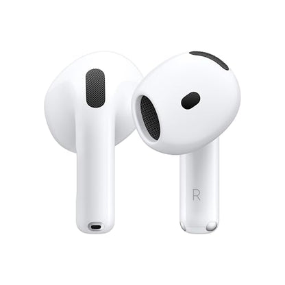 Apple AirPods 4 Wireless Earbuds, Bluetooth Headphones, Personalized Spatial Audio, Sweat and Water Resistant, USB-C Charging Case, H2 Chip, Up to 30 Hours of Battery Life, Effortless Setup for iPhone - style: Without Active Noise Cancellation