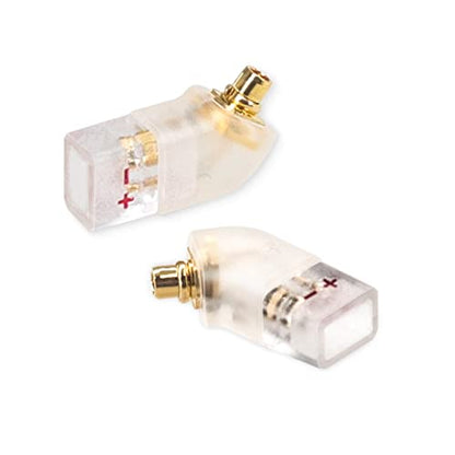 1 Pair 0.78mm 2Pin Female (Contact Cable) to MMCX Male (Contact Headphone) Integration of Injection molding Craft Converter,Gold-Plated Plug Adapter Concave (Angled 2 Pin, Transparent) - color: Clear, size: MMCX TO 0.78 Angled