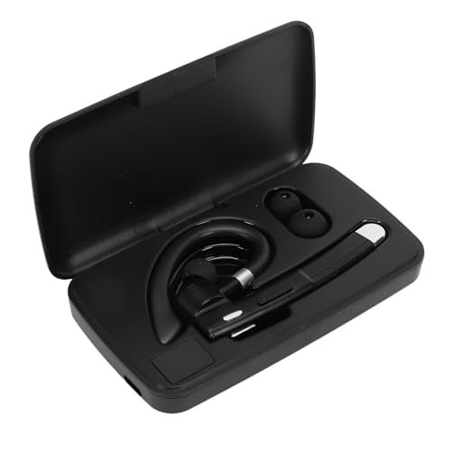 Jiawu Single Ear Bluetooth Headset, Noise Cancelling Dual Mic 180 Deg Rotate Trucker Headset, Wireless Business with USB Adapter for Truck Drivers Business