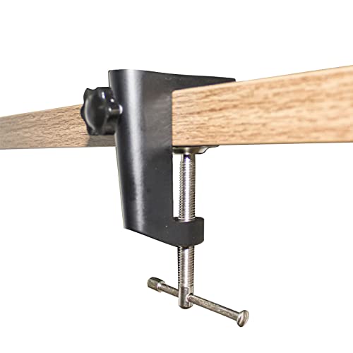 Replacement Heavy Duty C Clamp for 1/2” Base Magnifying Lamp,Desk Lamp,Swing Arm Lamp,Phone I pad Mount,Tablet Mic Holder,Table Mount Clamp for Microphone Stand Mic Boom Arm (ALU BLACK) - color: Alu Black
