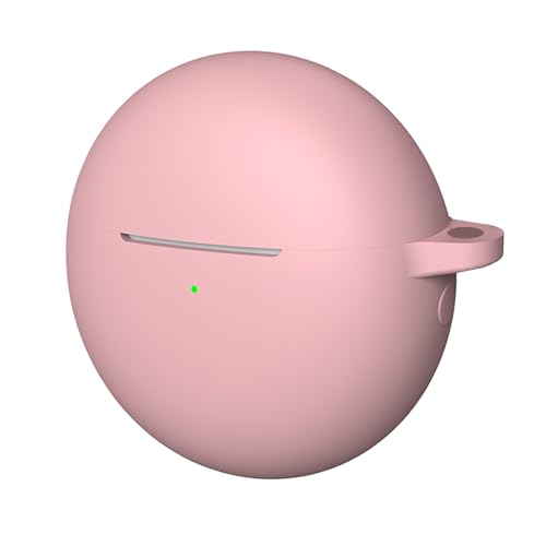 Durability Silicone Protective Cover for Wireless Earbuds with AntiScratch Design with Carrying Hook - color: Pink