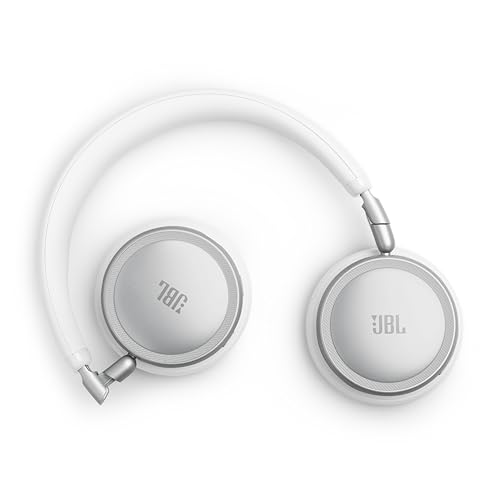 JBL Live 680NC - Noise Cancelling Headphones - White | JBL Signature Sound with Hi-Res Audio wired and wireless, True Adaptive Noise Cancelling 20, real time calibration - color: White