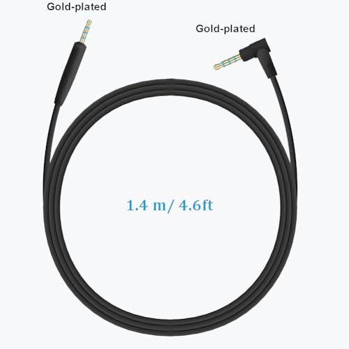 QC35/QC25 Replacement Cord 2.5mm to 3.5mm Cable with Reusable Cable Tie, Headphone Audio AUX Wire Compatible with Bose QuietComfort 35 II, QC45/QC35/QC25, NC700/OE2/SoundLink/SoundTrue Headphones