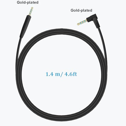 QC35/QC25 Replacement Cord 2.5mm to 3.5mm Cable with Reusable Cable Tie, Headphone Audio AUX Wire Compatible with Bose QuietComfort 35 II, QC45/QC35/QC25, NC700/OE2/SoundLink/SoundTrue Headphones