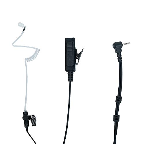 Tube Earpiece Compatible with Motorola Talkabout T260 T600 | 1-pin 2.5mm, acoustic tube, big PTT mic; Compatible with Motorola T100 T280 T460 T800 MR350R MH230R MS350R