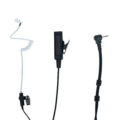 Tube Earpiece Compatible with Motorola Talkabout T260 T600 | 1-pin 2.5mm, acoustic tube, big PTT mic; Compatible with Motorola T100 T280 T460 T800 MR350R MH230R MS350R