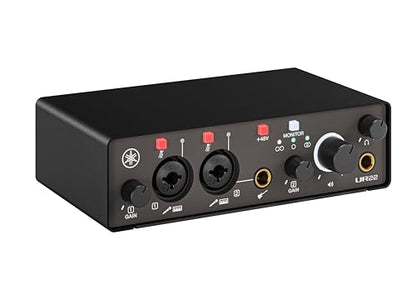 Yamaha 2-in/2-out USB-C Audio Interface with 24-bit/192kHz Support, 2 Combo Inputs, Direct Monitoring, Loopback Function, and Steinberg Software Suite, Black UR22MK3 B - color: Black, style: UR22MK3