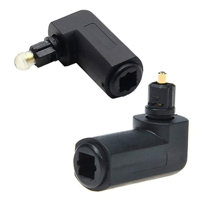 5pcs Optical Audio Cable Adapter Fiber Coupler Right Angle Female Adapter Audio Adaptor for Device Interface