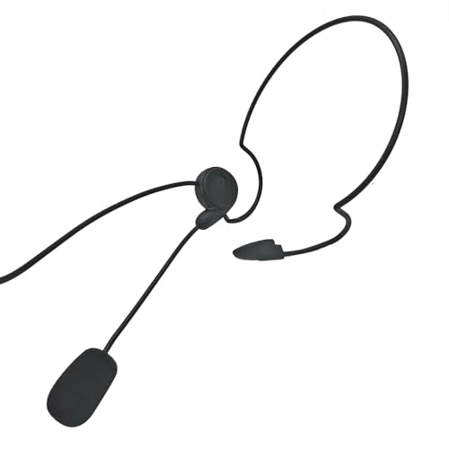 Renastar Ptt Mic Earpiece Two Way Radio Headset Behind The Head Ear Piece Finger PTT for Midland 2 Pin Walkie Talkie AVPH5 GXT LXT GMRS