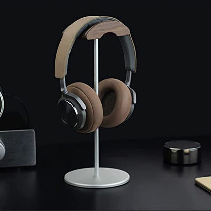 Headphone Stand Aluminum Alloy Wooden Rack Desktop Headphone Hanger Headphone Display Stand Game Table Accessories Headphone Stand for Desk (Color : Gris) - color: Gris