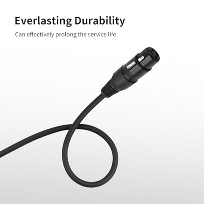 3.3 FT XLR Female to 1/4 TRS,2PACK Professional 6.35mm TRS to XLR Female Quarter inch Cable for Mixer Microphone Active Speakers - color: XLR Female to 6.35, size: 3.3 ft - 2 Pack