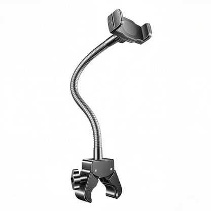 KBC1417 Phone Holder for Mic Stand, 13-Inch Gooseneck, Super Clamp | Mic Stand Phone Mount, Music Stand Phone Holder, Super Clamp Mount, 13-Inch Gooseneck, 0.47-1.8 Inch Pole Clamp - size: 13" with Clamp