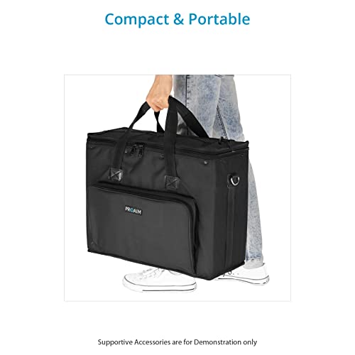 PROAIM Cube 4U Rack Bag for Sound Recordists, Soundmen, Musicians & Mixers. Professional Bag for Audio Systems, Wireless Microphone System, Field recording, Equalizers (BG-CB4U-01)