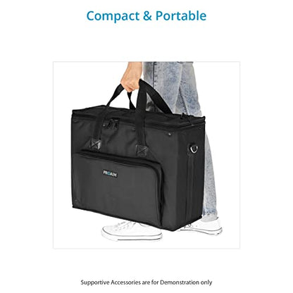 PROAIM Cube 4U Rack Bag for Sound Recordists, Soundmen, Musicians & Mixers. Professional Bag for Audio Systems, Wireless Microphone System, Field recording, Equalizers (BG-CB4U-01)