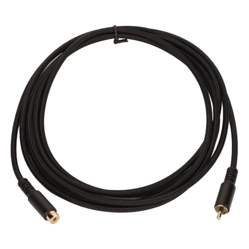 for RCA Extension Cable Male to Female Gold Plated Digital Analog AV RCA Coaxial Cord for HDTV DVD Player Subwoofer Speaker(1.8m/5.9ft) - size: 1.8m/5.9ft