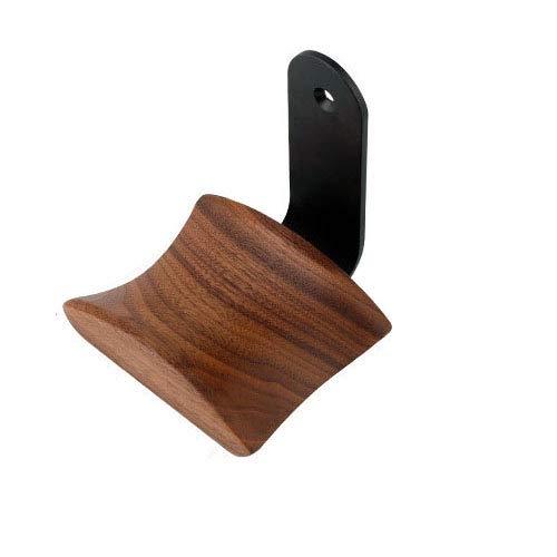 KiaoTime Headphone Hanger Headset Stand Hook Walnut Wood Headphone Holder Rack Hook Desk Tabletop Wall Mount Tape Under-Desk Headphone Hanger Holder, Universal Fit (Wall Mount) - size: Wall Mount
