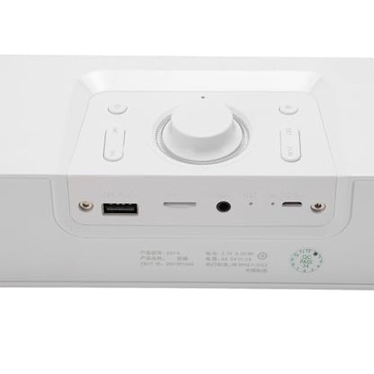 Zunate Bluetooth Speakers Desktop PC Soundbar, HiFi Stereo USB Wired AUX in Gaming Speaker - Built in Subwoofer, Alarm Clock, FM Radio for Laptop PC (White), Zunatea3gw02dut1-12 - color: White