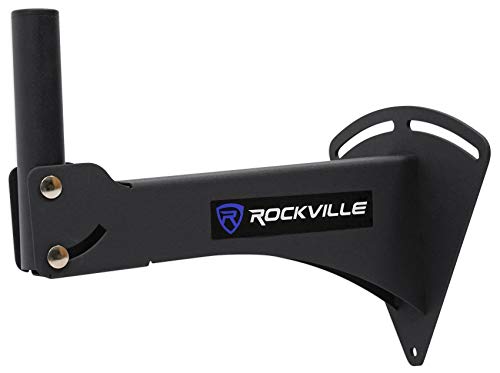 Rockville RPW20 Adjustable Wall Mount Bracket for PA Speaker Installations, Pair | Heavy Duty Steel, 110 lb Capacity Each, Horizontal and Vertical Tilt, Includes Mounting Hardware, for PA Speaker Installation - style: Tilt