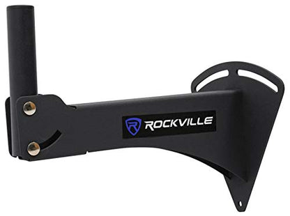 Rockville RPW20 Adjustable Wall Mount Bracket for PA Speaker Installations, Pair | Heavy Duty Steel, 110 lb Capacity Each, Horizontal and Vertical Tilt, Includes Mounting Hardware, for PA Speaker Installation - style: Tilt