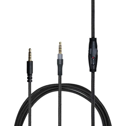 Flylin 2M 3.5mm Replacement Audio Aux Cable, Audio Cord Male to Male Cable | Compatible with Kingston Hyper Cloud and Hyper Cloud Alpha, Gaming Headset with Inline Mute and Volume Control, No Mic