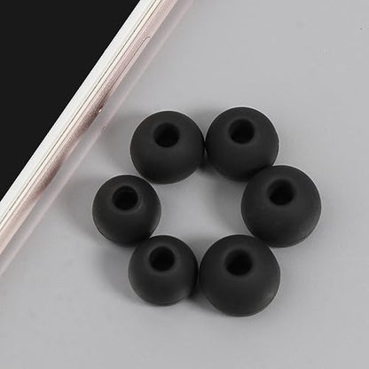 18Pcs Silicone Buds Ear Tips S/M/L Sizes Earbuds Soft Rubber Flexible Eartips Buds Wing Tips Fit in Case Buds, Black