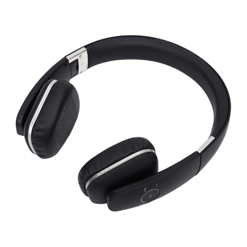 Wireless Headphones, Foldable Lightweight Comfortable Noise Cancelling Headphones, Over Ear with Dual Device Connectivity for Home Office and Mobile Use (Black) - color: Black