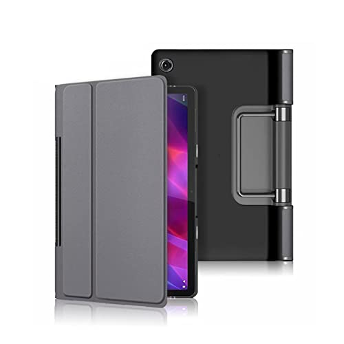 Case for Lenovo Yoga Smart Tab 11 inch YT-J706F/N Tablet 2021 PU Leather Lightweight Shell Shockproof Protective Cover - color: Gray