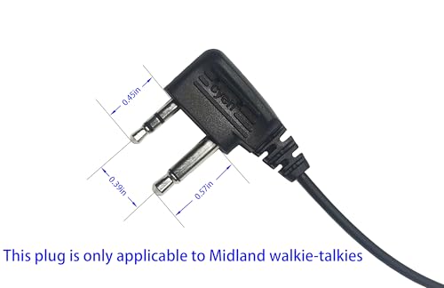 CYen Two-Way Radio Earpiece Compatible Midland Ear-Clip Headset for Midland Walkie Talkie Earpiece GXT1000VP4 T51VP3 T10 X LXT600VP3 2 Pack