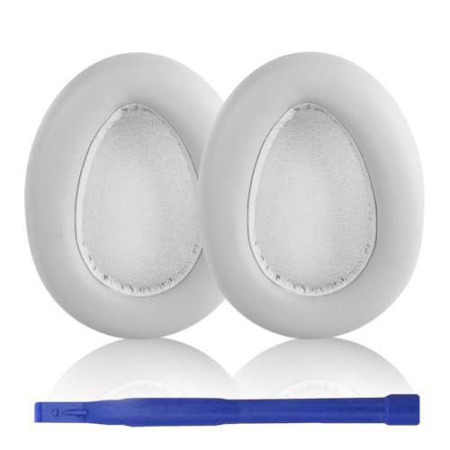 Aiivioll JBuds Lux ANC Replacement Ear Pads Compatible with JLAB JBuds Lux ANC Wireless Headphones, Earpads with Protein Leather, Earpads Cushions with Noise Isolation Foam (White)