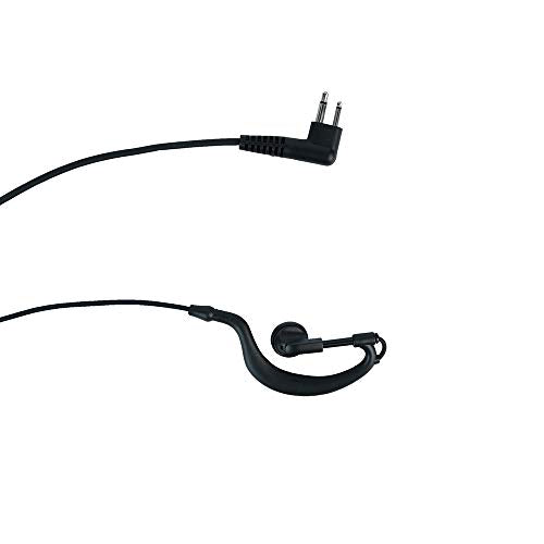 Caroo G-Shape Earpiece Compatible with Motorola CP200 Radio | walkie talkie headset with PTT microphone compatible with Motorola CLS1410 RDM2070d CP185 BPR40 2-pin radios