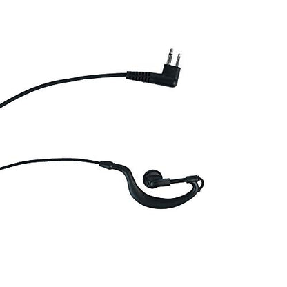 Caroo G-Shape Earpiece Compatible with Motorola CP200 Radio | walkie talkie headset with PTT microphone compatible with Motorola CLS1410 RDM2070d CP185 BPR40 2-pin radios