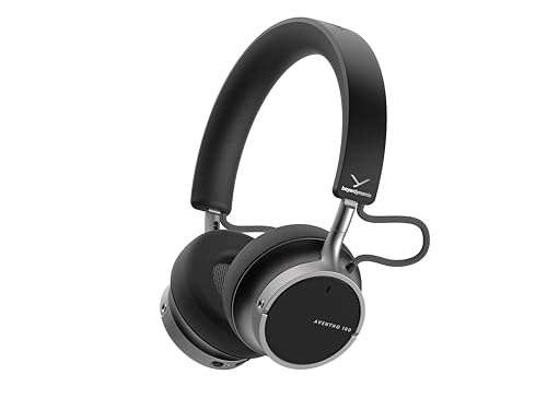 beyerdynamic AVENTHO 100 Premium On Ear Wireless Bluetooth Headphones with Active Noise Cancelling ANC, up to 60 Hours of Playtime, USB-C Charging, Foldable Design, Personalized Sound via App (Black) - color: Black