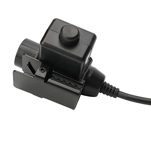 U94 PTT Military 2-Pin Adapter 7.0mm Plug Push to Talk for Baofeng ham Radio UV-5R MINI AR-5RM UV-21R UV-5G AR-152 PRO BF-F8HP PRO UV-5R DM-32 BF-888S Kenwood Two Way Radio