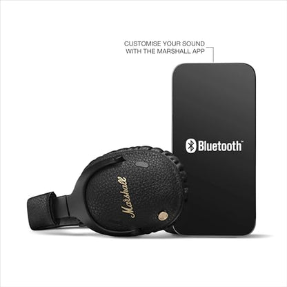 Marshall Monitor III A.N.C. Wireless Over-Ear Bluetooth Headphones - Active Noise Cancellation | 100+ Hr Playtime | Microphone for Calls | Lightweight, Foldable Design for Travel - Black - color: Black