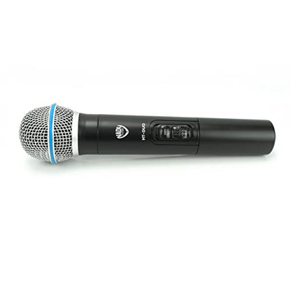 Nady DKW-Duo-HT Channel (B/D) VHF Dual Wireless Handheld Microphone System – Includes 2 Microphones, AC Adapter and Audio Cable