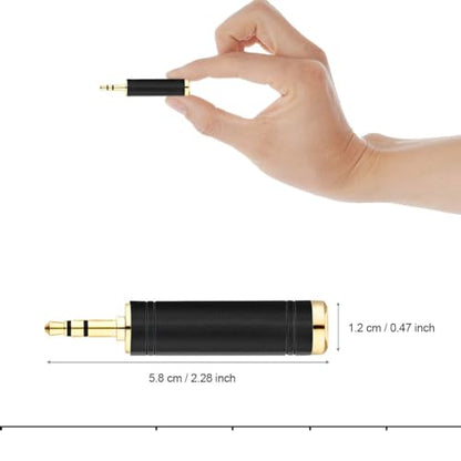 Tisino 1/4" Female to 1/8" Male Stereo Headphone Adapter, Black, 1 Pack | 1/4" to 3.5mm Audio Jack Adapter Aux Converter for Amp/Mixer/Keyboard, Gold-Plated TRS Mini Jack Stereo Plug - size: Adapter 1PCS