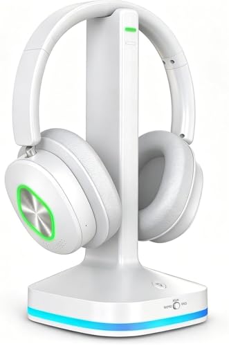 Wireless Headphones for TV, TV Headphones Wireless for Seniors with Transmitter Charging Base, 3 Audio Modes & Low Latency & Blutooth 5.4, Bluetooth Headphones for TV Watching, Gifts for Elderly