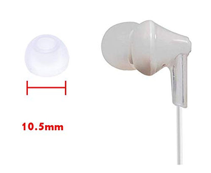 Zotech 20 Pcs Small Silicone Replacement Ear Buds Tips (10 Black, 10 Clear)